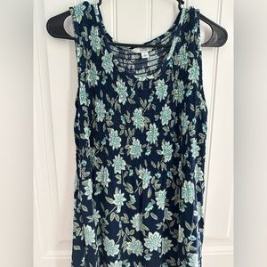 Croft & Barrow smock top large blue dress with POCKETS!!!